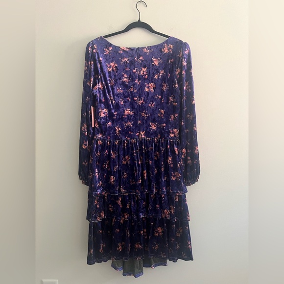 Ivy City Co. Nikki Dress | XL | Purple Floral Velvet | NWT - Picture 6 of 7